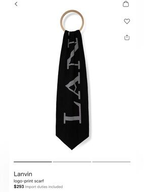 Lanvin logo-print scarf